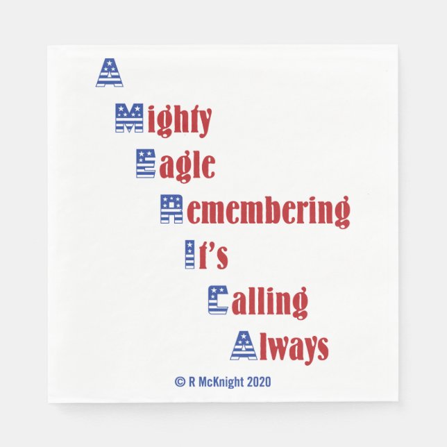 quarto de julho de papel guardanapos (Frente)