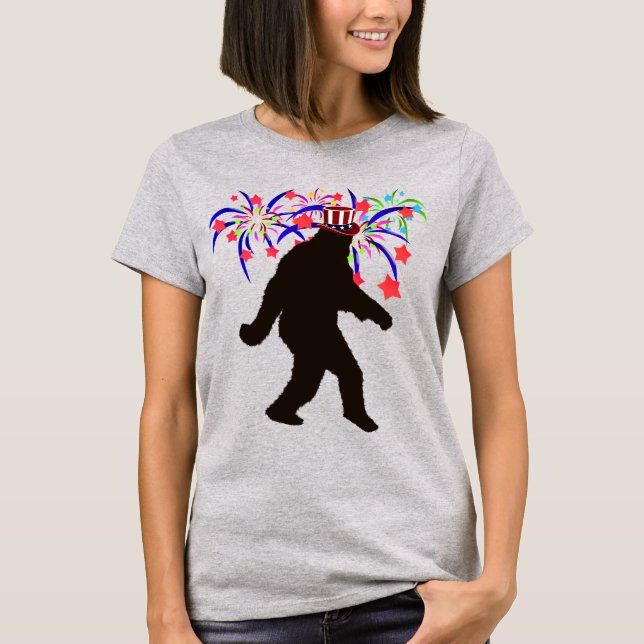 Quarto de julho Esmagando com Camisa T do Firework (Frente)