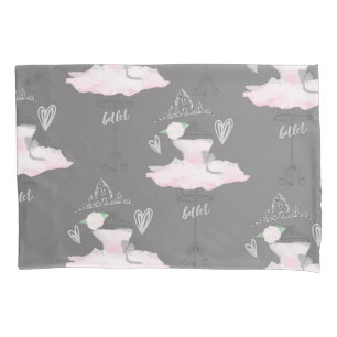 Quarto de Meninas Bailarina Couture Rosa e Cinza