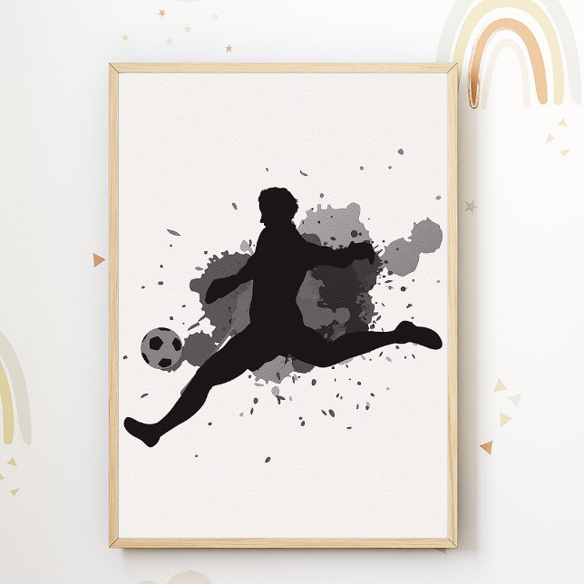 Quarto Infantil Futebol Poster Arte de Parede para (Criador carregado)