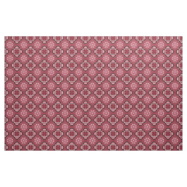 Quatrefoil Marsala Tecido Vermelho (Jarda)