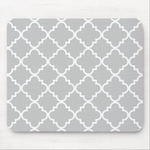 Quatrefoil Mousepad - cinza