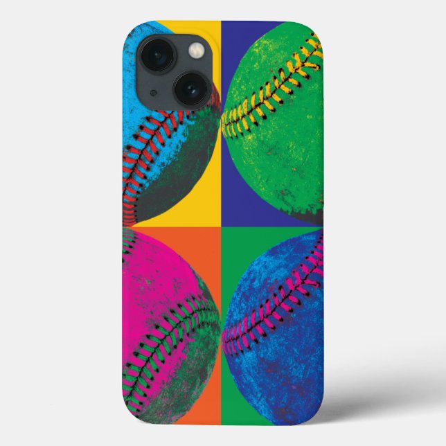 Quatro basebol em cores diferentes (Verso)