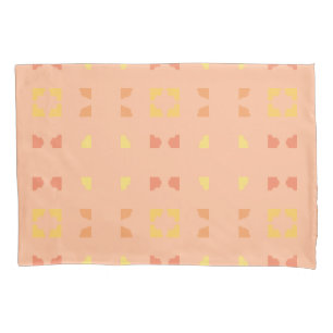 Quatro cantos Peach Padrão Geométrico Amarelo