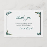 Quatro cartões de agradecimentos da simpatia da