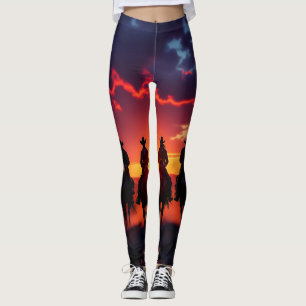 Quatro Cavaleiros ao Pôr do Sol Legging Collant