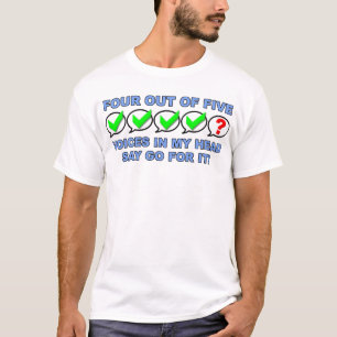 Quatro De Cinco Vozes Camisa Divertida