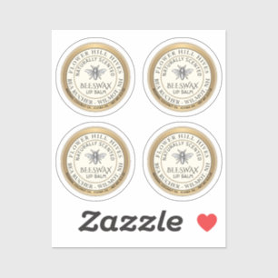 Quatro etiquetas de salmoura de cera de abelhas de