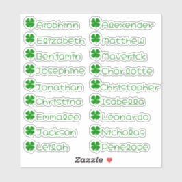 Quatro Folgas Personalizadas de Várias Etiquetas d