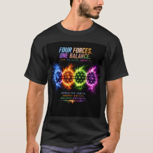 Quatro Forças Uma Camisa Balanceada Fogo Gelo Na