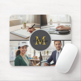 Quatro Foto Monograma Personalizado Mouse Pad