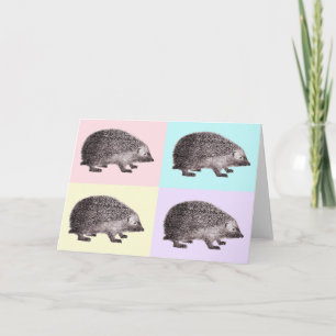 Quatro Hedgehogs - Cartão de Saudação