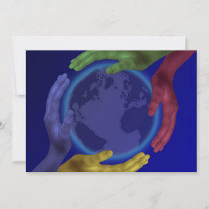 Quatro mãos no convite da terra