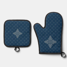 Quatro Peças de Rosette Airforce Blue Foulard