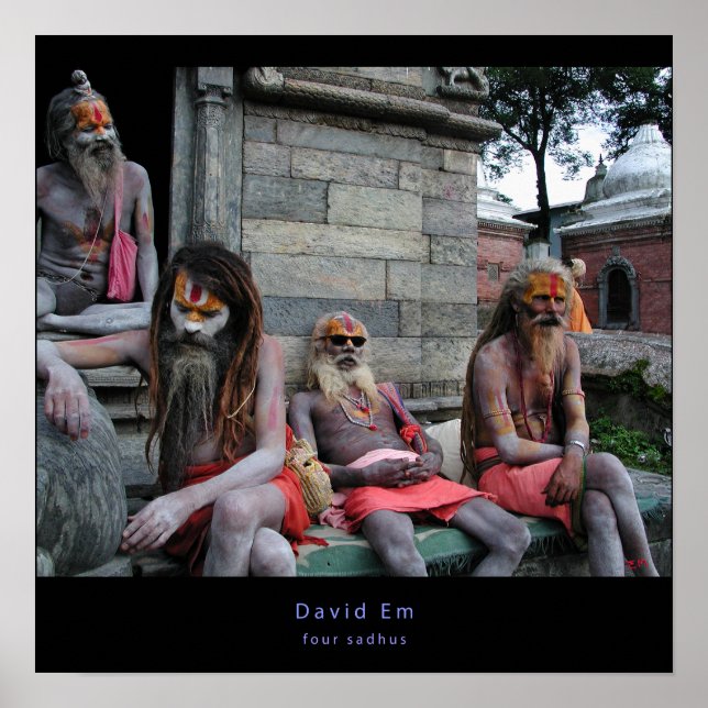 Quatro Sadhus Poster (Frente)