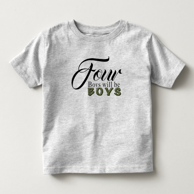 Quatro- Toddler Fine Jersey T-Shirt (Frente)