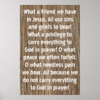 Que amigo temos em Jesus Hymn Poster