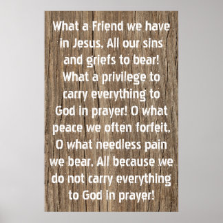 Que amigo temos em Jesus Hymn Poster