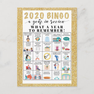 Que ano de atividades de quarentena Cartão postal 