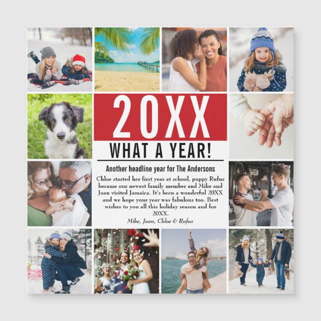 Que Ano De Revisão Do Cartão De Férias Da Família  (Frente)