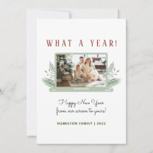 Que Ano! Feriado de Foto de Ano Novo Simples