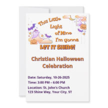 Que Brilhe O Convite Cristão De Halloween
