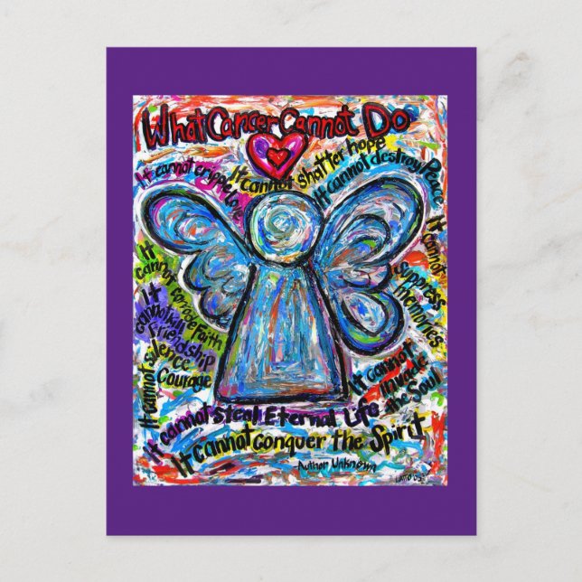 Que Cancer Não Pode Fazer Cartões Postais De Arte  (Frente)