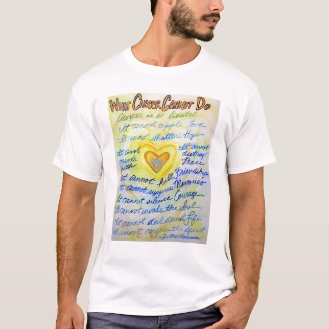 Que Cancer Não Pode Fazer Poem Angel T-Shirt Perso (Frente)
