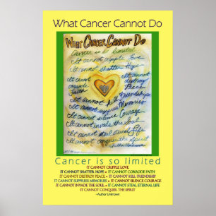 Que Cancer não pode fazer Poster (Texto Azul e Dou