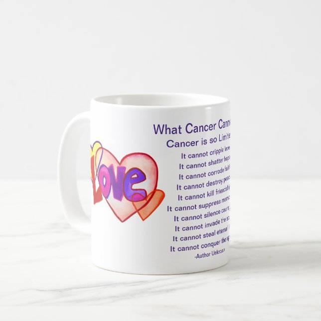 Que Cancer Não Pode Fazer Xícara De Café Poem (Frente Esquerda)