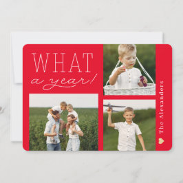 Que Cartão com fotos De Férias De Um Ano