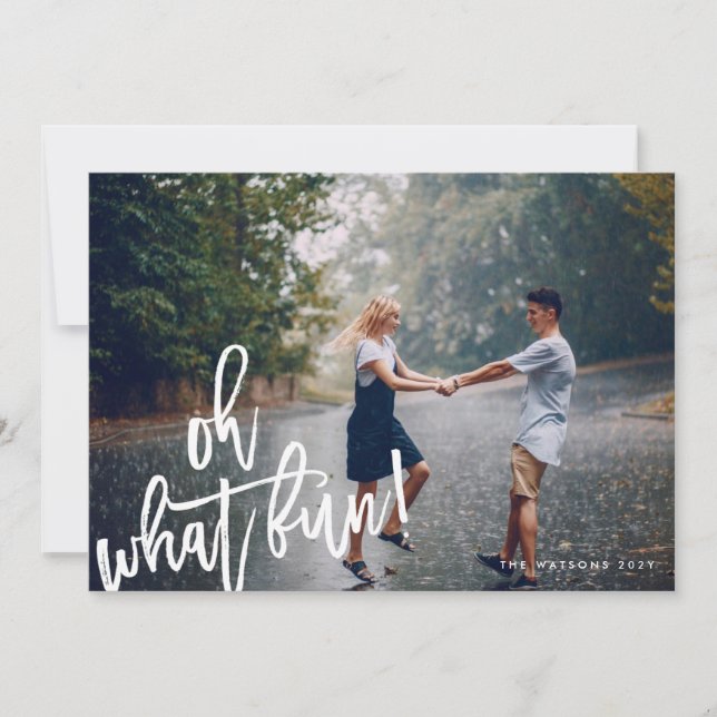 Que Cartão com fotos de Natal divertido (Frente)