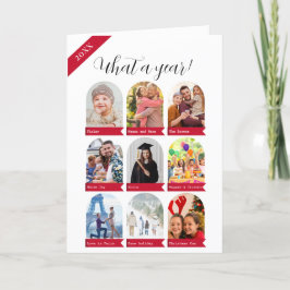 Que cartão de feriado de 9 fotos de colagem?