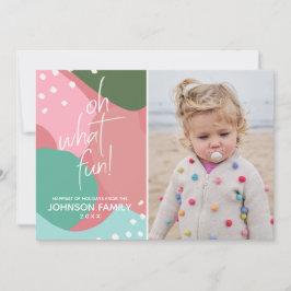 Que Cartão de Natal de Abstrato de Mod Colorido Di