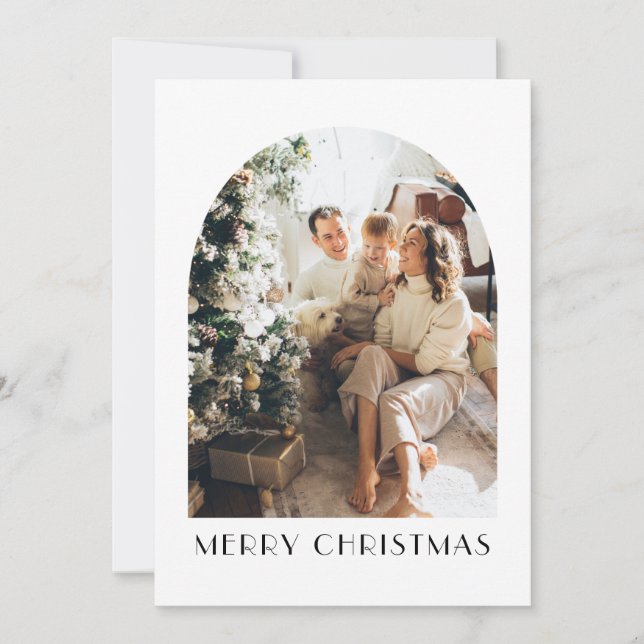 Que Cartão de Natal Moderno de 12 Fotos para o Ano (Frente)