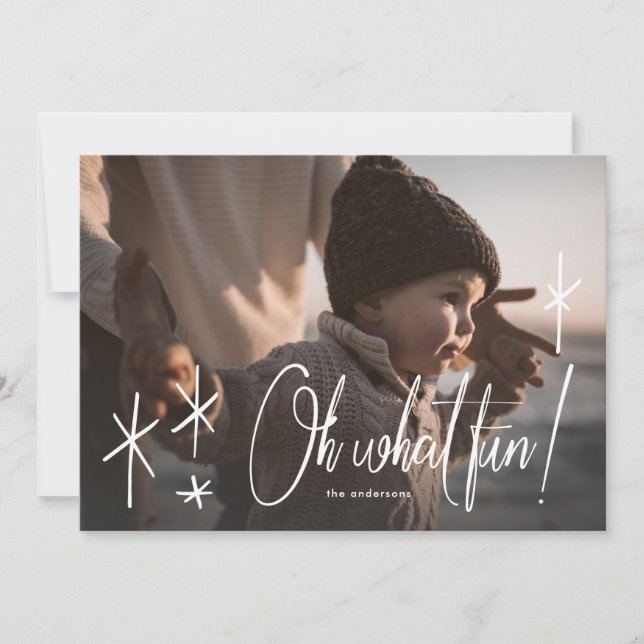 Que Cartões de foto de Natal de Natal divertido (Frente)