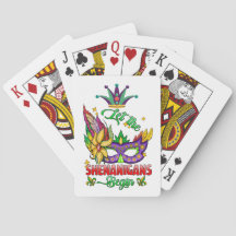 Que Comece as Travessuras Cartas de Baralho do Car