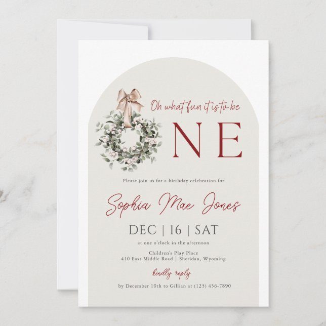 Que divertido é ser um convite de aniversário (Frente)