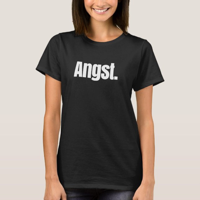 Que Diz A Camisa Angst - Um Design Que Diz A Angús (Frente)