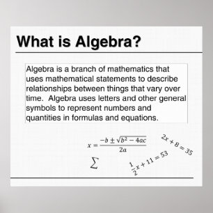 Que é álgebra? Poster
