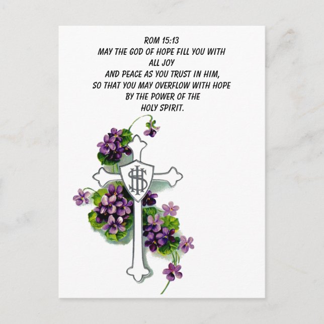 Que o Deus da esperança te preencha com um cartão  (Frente)