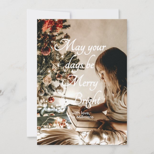 Que o seu cartão de Natal de dias (Frente)