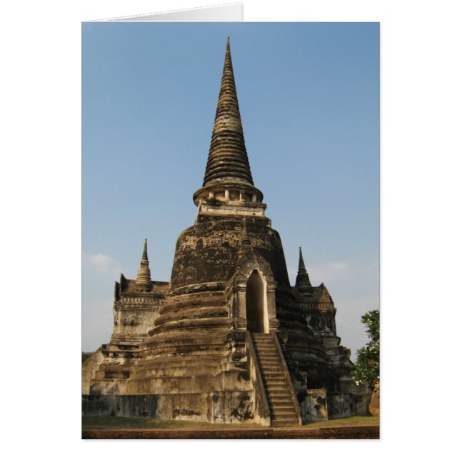 Que Phra Si Sanphet... Ayutthaya, Cartão Tailândia (Frente)