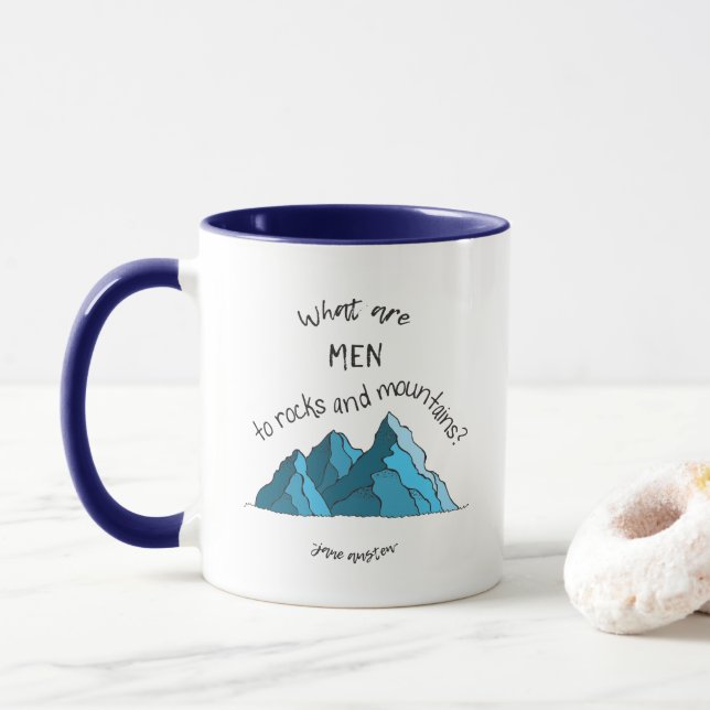 Que são homens às rochas e às montanhas? Caneca da (Com Donut)