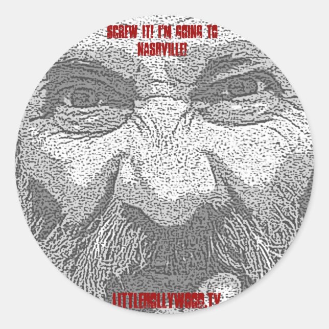 Que se lixe! Vou a Nashville! Adesivo (Frente)