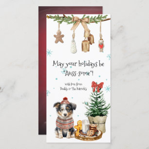 Que seus feriados sejam "Auss-some"! Cartão de Nat