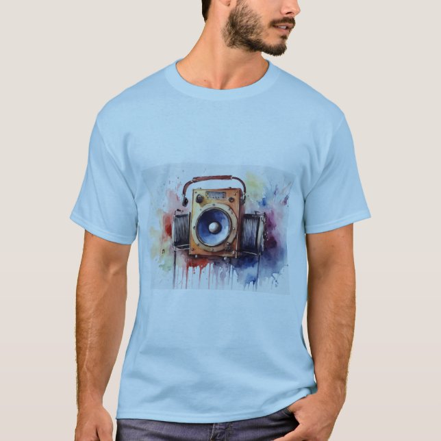 Que tal "Azure Harmonies: Sky-Blue T-Shirt (Frente)