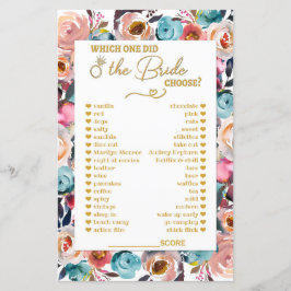 Que uma fez a noiva escolher jogos de Chá de panel