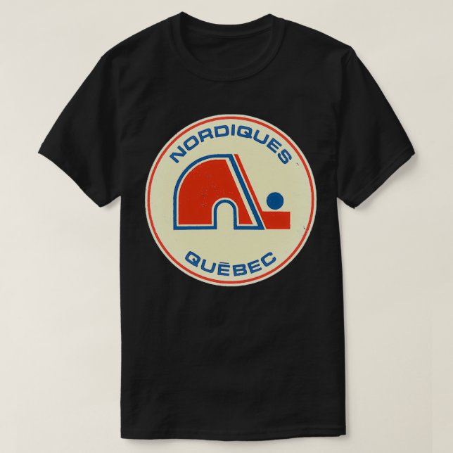 Quebec Nordiques Vintage Camisa Afastada (Frente do Design)