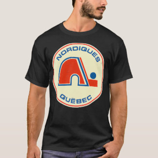 Quebec Nordiques Vintage Camisa Afastada